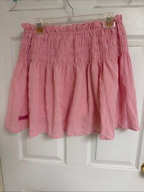 Simply Southern Pink Smocked Circle Skirt